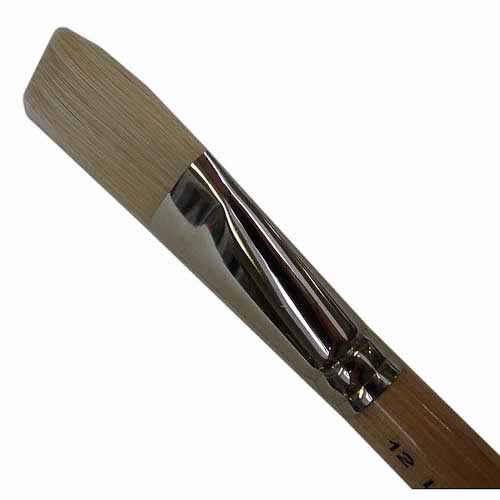 Pinceau Soies cambrées brosse plate n°12 Pinceau Soies cambrées brosse plate n°12