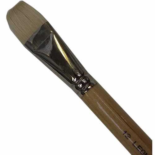Pinceau Soies cambrées brosse courte carrée n°12 Pinceau Soies cambrées brosse courte carrée n°12