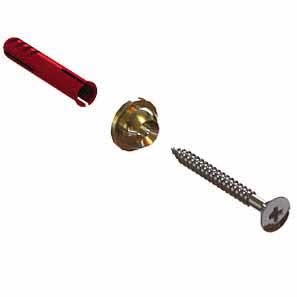 Fixation clip vis + cheville + clip plastique Fixation clip vis + cheville + clip plastique